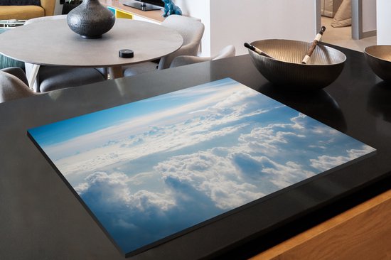 KitchenYeah® Inductie beschermer 77x51 cm - Wolkendek in de lucht - Kookplaataccessoires - Afdekplaat voor kookplaat - Inductiebeschermer - Inductiemat - Inductieplaat mat