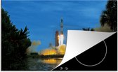 KitchenYeah® Inductie beschermer 77x51 cm - Waanzinnige lancering van space shuttle - Kookplaataccessoires - Afdekplaat voor kookplaat - Inductiebeschermer - Inductiemat - Inductieplaat mat