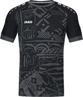 Jako - Shirt Tropicana MC - Zwart Voetbalshirt Heren-XL