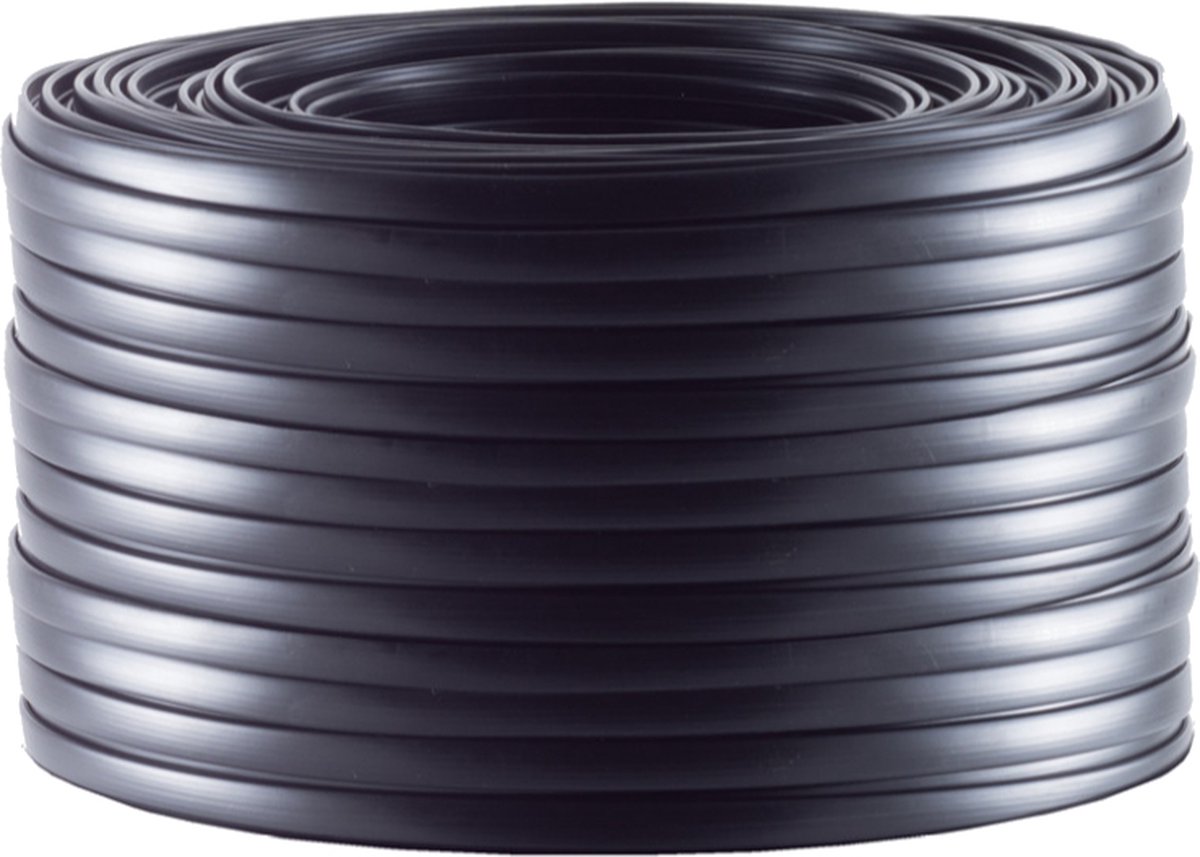 Image of 6-aderige Telefoonkabel - Plat - CCA - 50 meter - Zwart