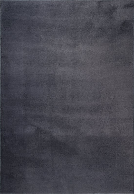 the carpet, Cosy Vloerkleed, Knuffelzacht bontkleed, wasbaar, Antraciet, 240x340 cm