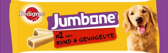 Pedigree Jumbone Hondensnacks Medium - Rund & Gevogelte - 12 x 2 stuks