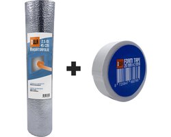 DULA Radiatorfolie -2,5 m x 45 cm - 1 rol met dubbelzijdig tape - Isolatiefolie