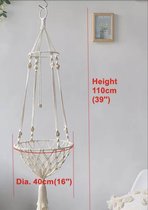 Katten relax hangmand 40 x 40 cm | Raam of plafond | inclusief WIT met breiende lekker zachte