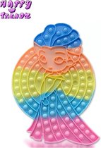 Happy Trendz® Popit Prinses - Pop It XL Pastel Rainbow - Cadeau - Gift - Feestdagen - Popit xl Prinses -