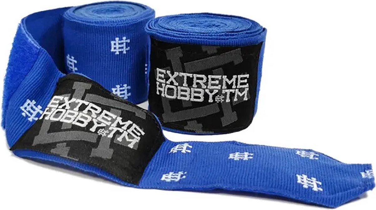 Extreme Hobby - Boxing Hand Wraps - Boksbandages - Blue- Blauw