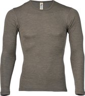 Engel Natur Heren Shirt Lange Mouw Zijde - Bio Merino Wol GOTS - walnut 54/56XL