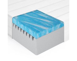 Matras - 7 Zones - 140x200 - koudschuim - gel - premium plus tijk - Stevig