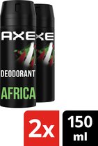 Axe Africa Deodorant Bodyspray - 2 x 150 ml - Voordeelverpakking