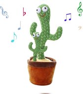 Dansende Dubbel Cactus Speelgoed - Interactieve Pratende Knuffel - Tiktok - Dancing cactus - 120 liedjes - Recorder - Baby - Incl. Batterijen