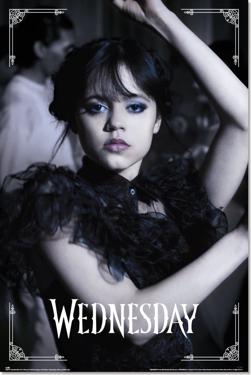 Posterpoint Wednesday poster - Jenna Ortega - Addams Family - Netflix - TV serie - Dans - Horror - 61 x 91.5 cm Multi