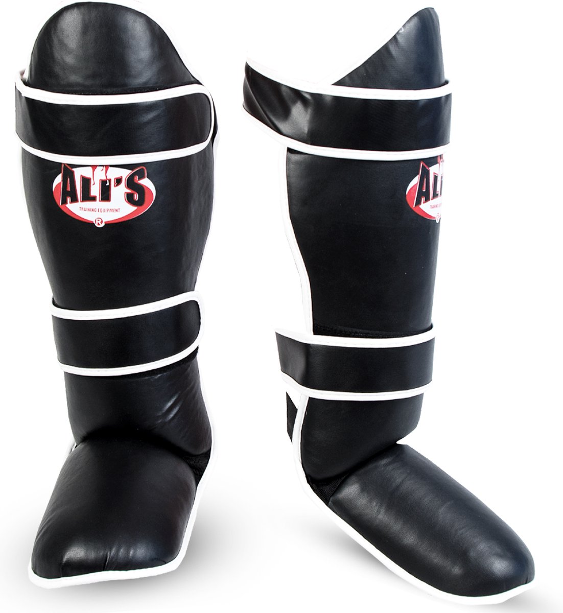 Ali's Fightgear - SHIN PRO - Scheenbeschermers kickboksen - Maat L - Scheenbeschermers vechtsport - Scheenbeschermers kickboksen kind - Scheenbeschermers kickboksen heren - Scheenbeschermers kickboksen dames - Kickboksen scheenbeschermers