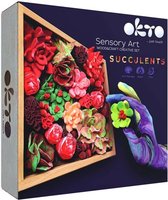 Okto 3D kunstwerk - Sensory Art - Wood&craft creative set - succulents - Klei artist
