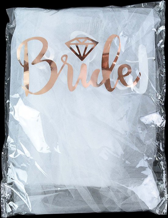 Poirier S433-350-MED Sluier Hart 3D Bloemen & Strass