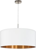 EGLO Pasteri - Hanglamp - 1 Lichts - ø53 cm - Nikkel-Mat - Wit - Koper