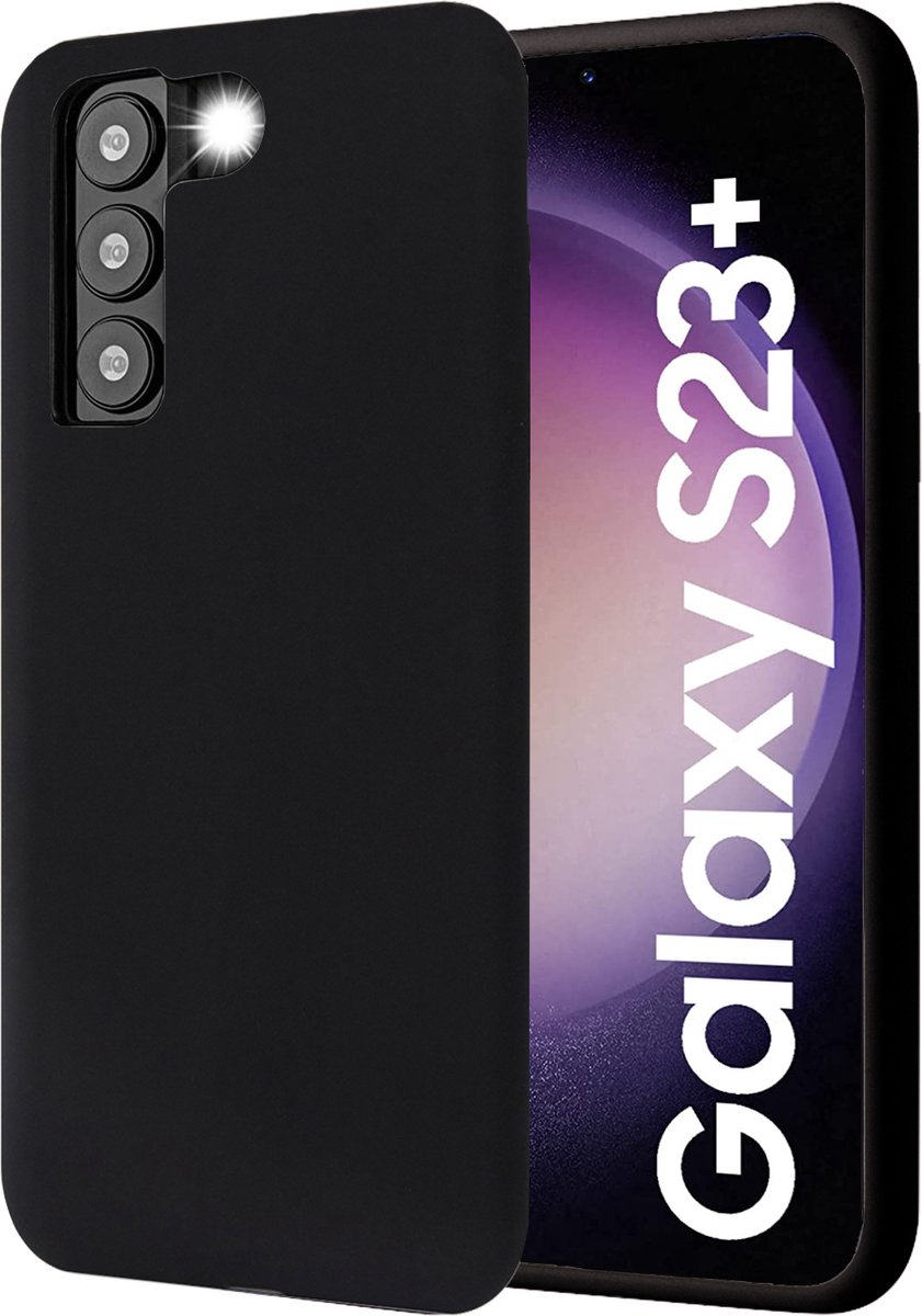 Hoesje geschikt voor Samsung Galaxy S23 Plus - Back Cover Case SoftTouch Zwart