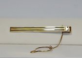 Dasschuif - 14 karaat geelgoud - gouden schuif - veiligheidskettinkje - sale Juwelier Verlinden St. Hubert – van €765,= voor €549,=