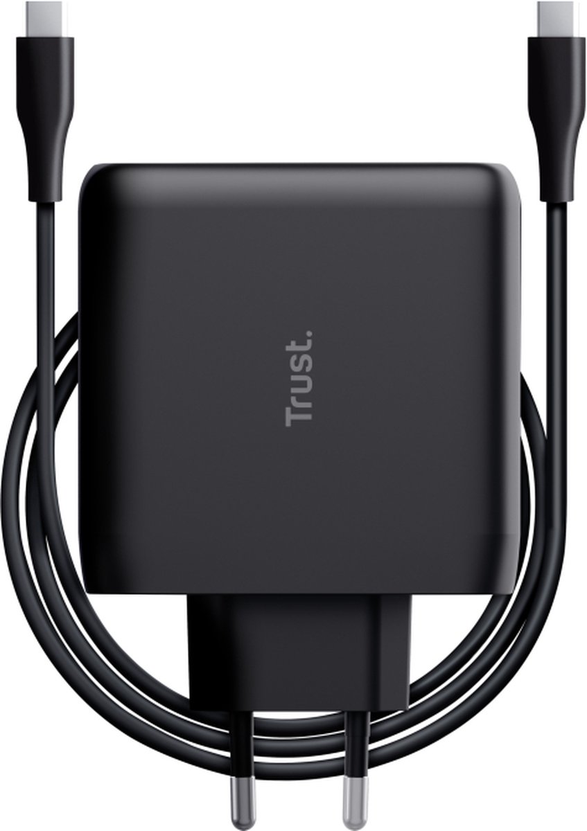 Trust Maxo - Laptoplader - 100 W - USB-C - 2m kabel - Zwart op Prijzenvolger.com