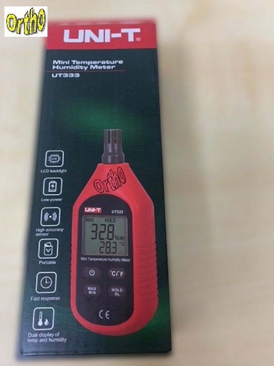 Uni-Trend - Mini compteur de température et d'humidité - Écran LCD