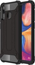 oTronica Hoesje Geschikt Voor Samsung Galaxy A40 hoesje - Extra Stevige Rugged Armor Hoesje - Shockproof Case - Zwart