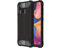 oTronica Hoesje Geschikt Voor Samsung Galaxy A40 hoesje - Extra Stevige Rugged Armor Hoesje - Shockproof Case - Zwart