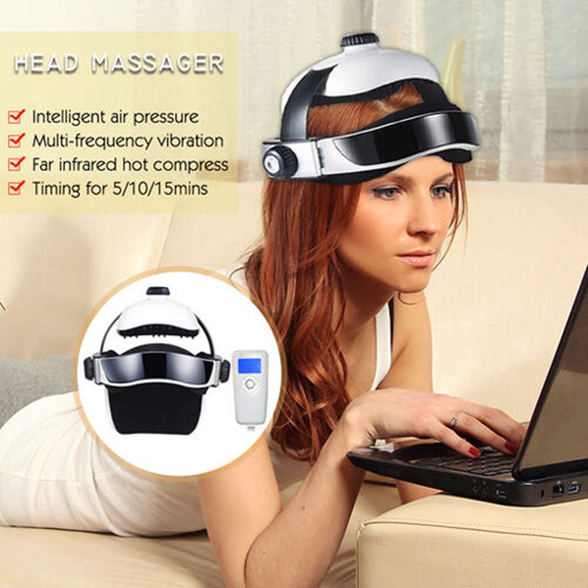 Head Massager Electric Helmet Massager ontspanningshelm bol