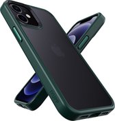 IYUPP Bumper geschikt voor Apple iPhone 12 / 12 Pro Hoesje - Groen x Zwart - Shockproof