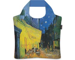 Ecozz tas - Cafe Terrace at Night - Johannes Vermeer - met rits - 46x41 cm