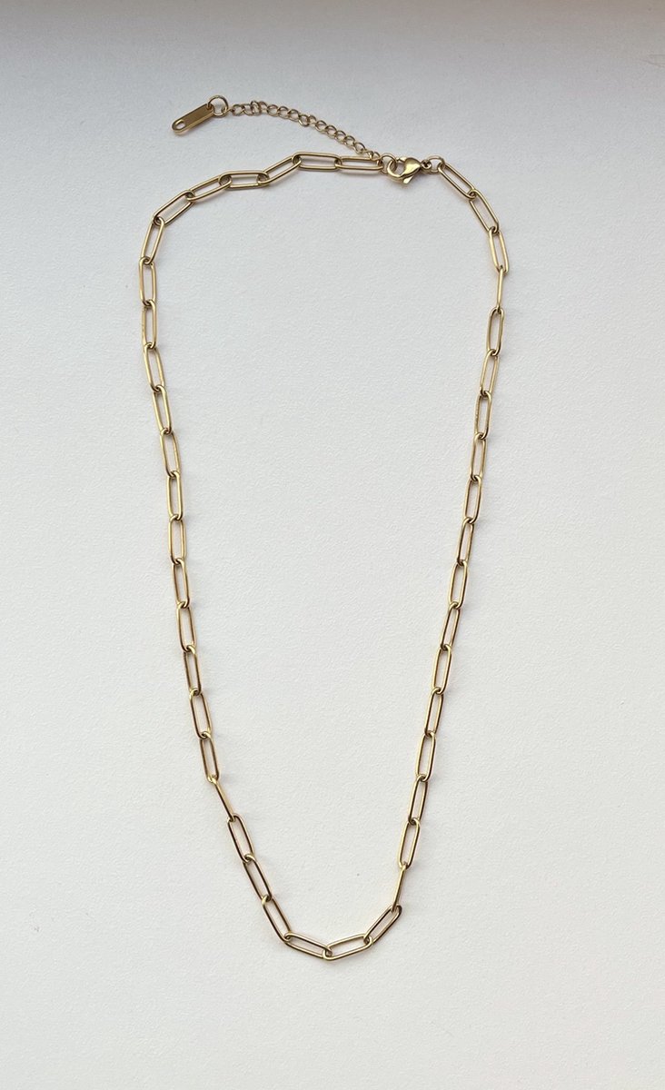 Marie-Lin Jewelry - Paperclip necklace - schakelketting - rvs