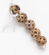 Natuurstenen kralen, handgesneden Speksteen kralen, rond 12mm. Verkocht per 2 strengen van 5 stuks (= 10 kralen)