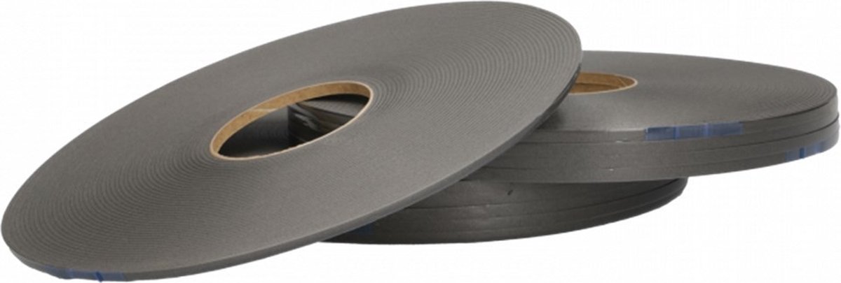 Glaserfix Celband 9x4mm Pe Zwart Rol 25M - 10 rollen