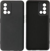 Hoesje Geschikt voor OPPO A74 4G - Fashion Telefoonhoesje Backcover - Siliconen Hoesje - Zwart