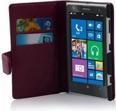 Cadorabo Hoesje geschikt voor Nokia Lumia 1020 in BORDEAUX PAARS - Beschermhoes van getextureerd kunstleder en kaartvakje Book Case Cover Etui