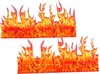 Afbeelding van het spelletje Wall of Fire Miniature (Set of 8) Spell Effects Flame Terrain for D&D, Dungeons and Dragons, Pathfinder and Other Tabletop RPG