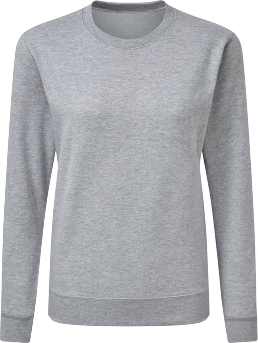Licht Grijze dames sweater Crew Neck merk SG Grijs
