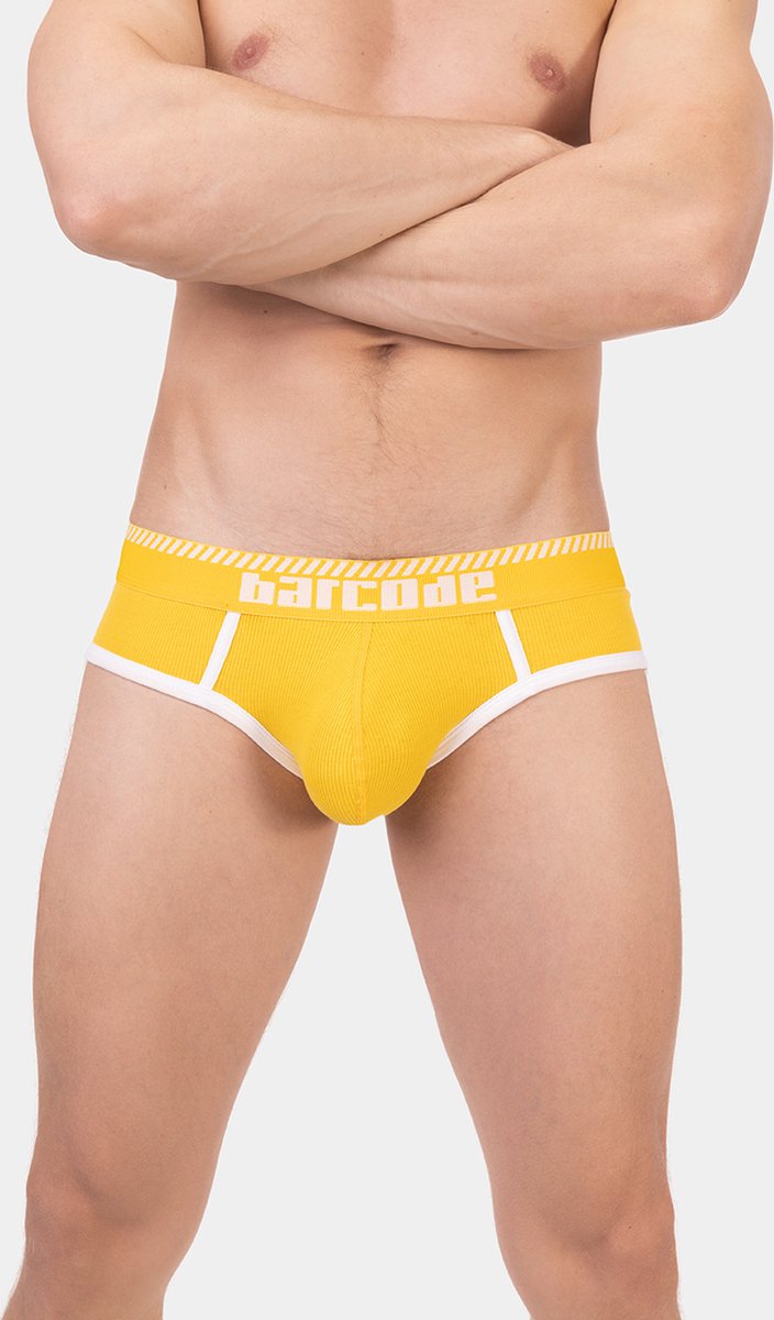 Barcode Berlin Backless Brief Wild Candy - Yellow - Size S