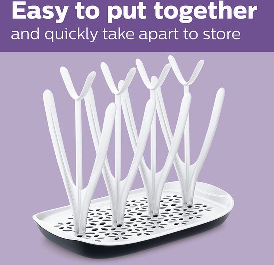 Philips Avent Design Dish Drainer for 8 Bottles Black and White (Model