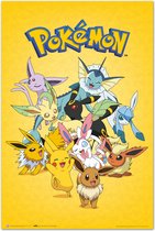 Pokemon Évoli Evolution Poster 61x91.5cm