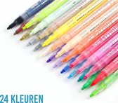 Acryl stiften- 24stuks- Stiften- Marker- Waterbestendig- Acryl- Tekenset- Tekenen- Knutselen- diverse kleuren- Permanent- Cadeautip