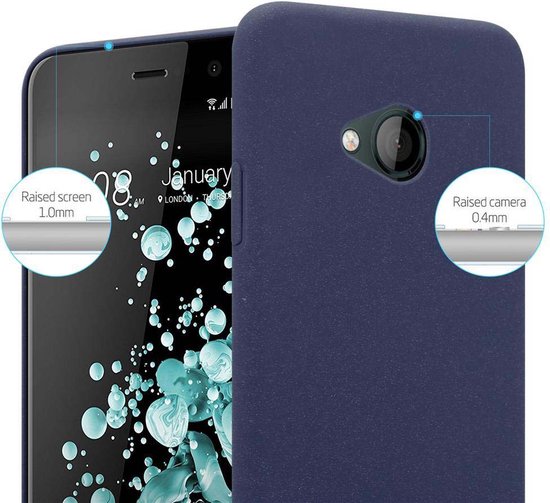 Cadorabo Case for HTC U PLAY in FROSTY RED - Hard Cover Frosted Look