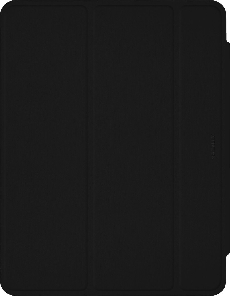 Macally BSTAND7V2-B beschermhoes met standfunctie voor 10,2-inch iPad (9e gen./2021, 8e gen./2020, 7e gen./2019) - Zwarte voorkant, doorzichtige achterkant