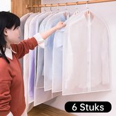 6 Stuks transparante stofhoezen voor kleding met Rits - Kledinghoezen-Kledingzakken-Middelgroot 60*100CM