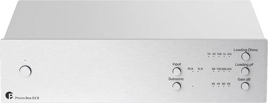 Pro-Ject Phono Box S3 B zilver Phono voorversterker