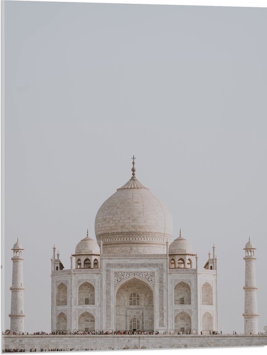 WallClassics - Verre Acrylique - Mosquée Taj Mahal - Inde - Photo 60x80 cm sur Verre Acrylique (Avec Système d'accrochage)