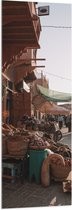 WallClassics - Acrylglas - Markt in Marrakesh - Marokko - 50x150 cm Foto op Acrylglas (Wanddecoratie op Acrylaat)