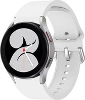 Shop4 - Bandje voor Samsung Galaxy Watch 42mm - Siliconen Luxe Wit