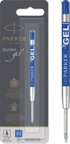 Parker gelpen vulling | medium punt (0,7 mm) | blauwe QUINK inkt | 1 stuk