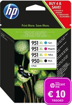 HP 950XL - Inktcartridge kleur & zwart + Instant Ink tegoed