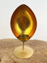 Marrakech Gold Eye | Waxinelichthouder | goudkleurig | 18 cm
