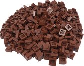 400 Bouwstenen 1x1 plate | Bruin | Compatibel met Lego Classic | Keuze uit vele kleuren | SmallBricks